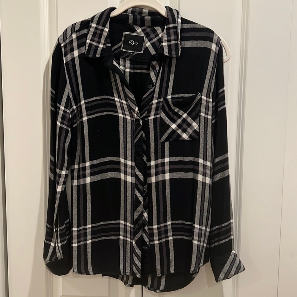 Black and white Flannel Shirt